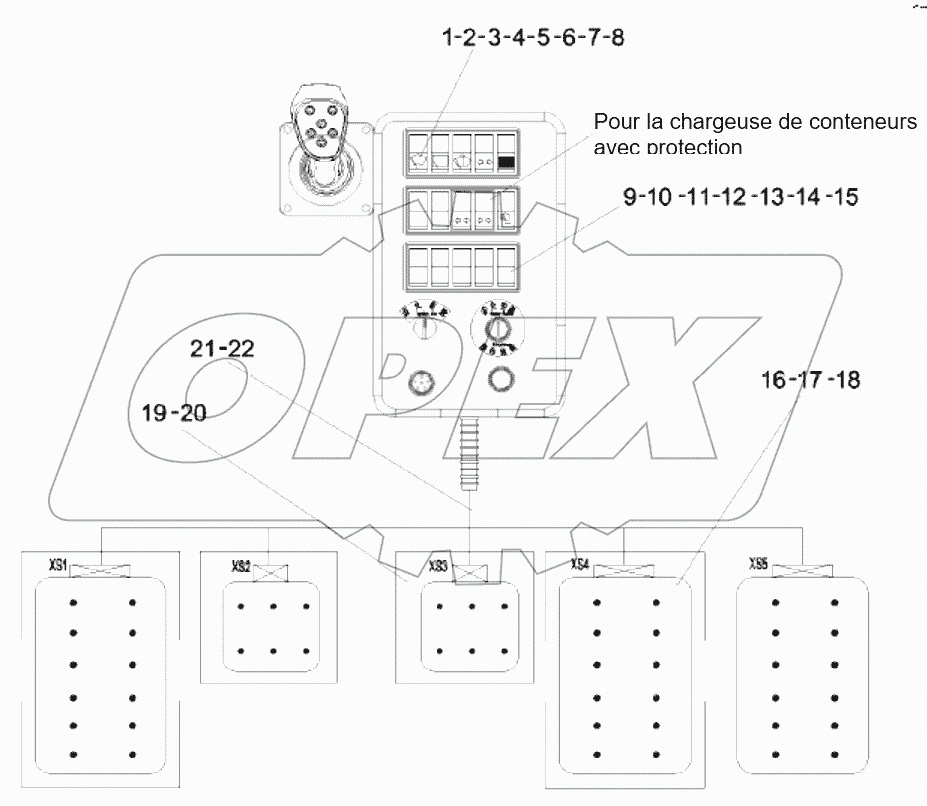  12930821 Diagram, Layout, Right Operation Panel Switch