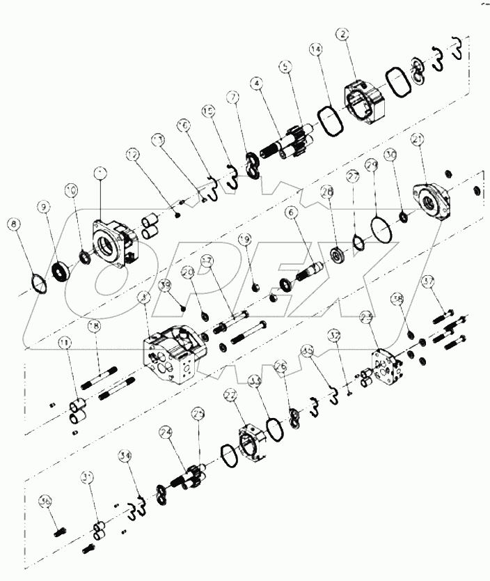  B220401001021 Pump, gear, double