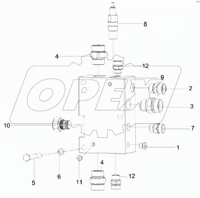  A810201069482 Drawing, partial installation, transition block