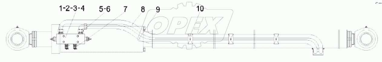  A810201069483 Drawing, component, right swing cylinder