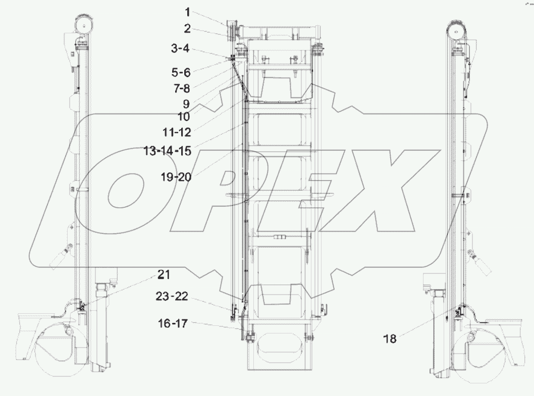  10182663 Arrangement, driving, mast