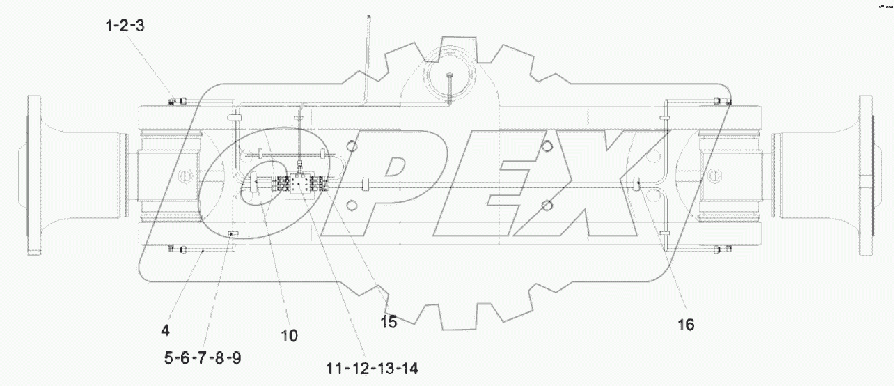  12912506 System, lubrication, steering axle