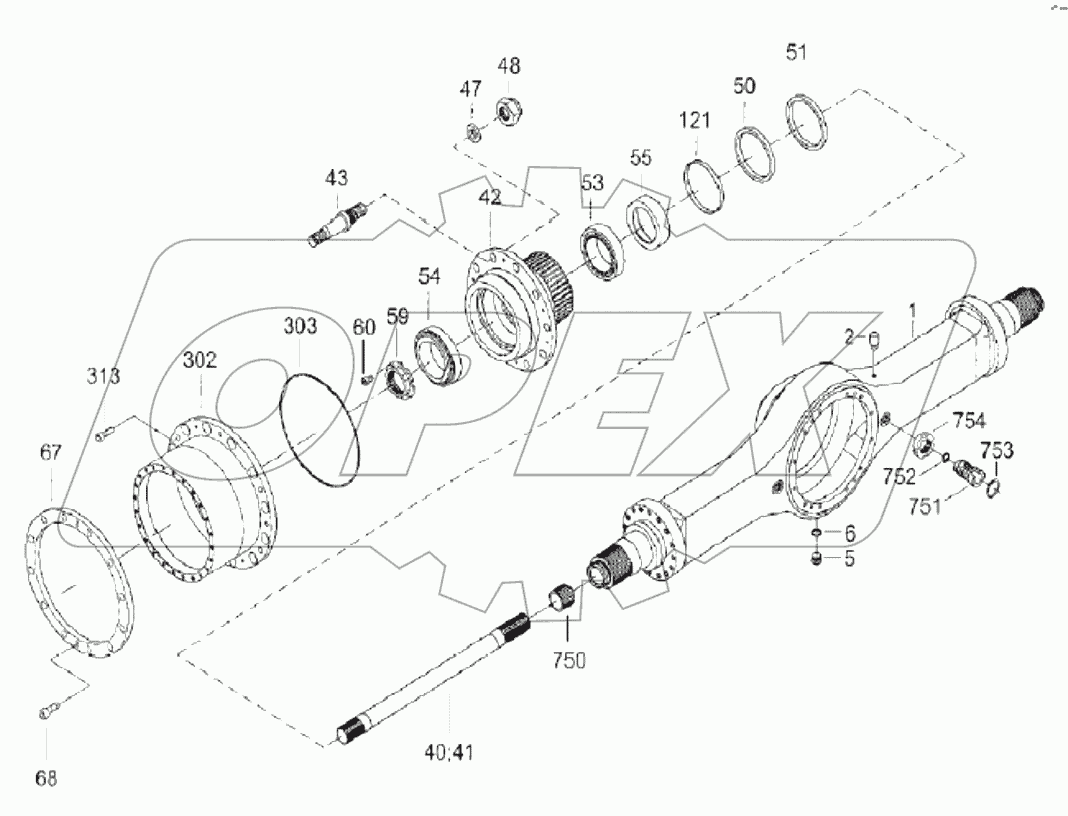  B220600000023 Axle, drive