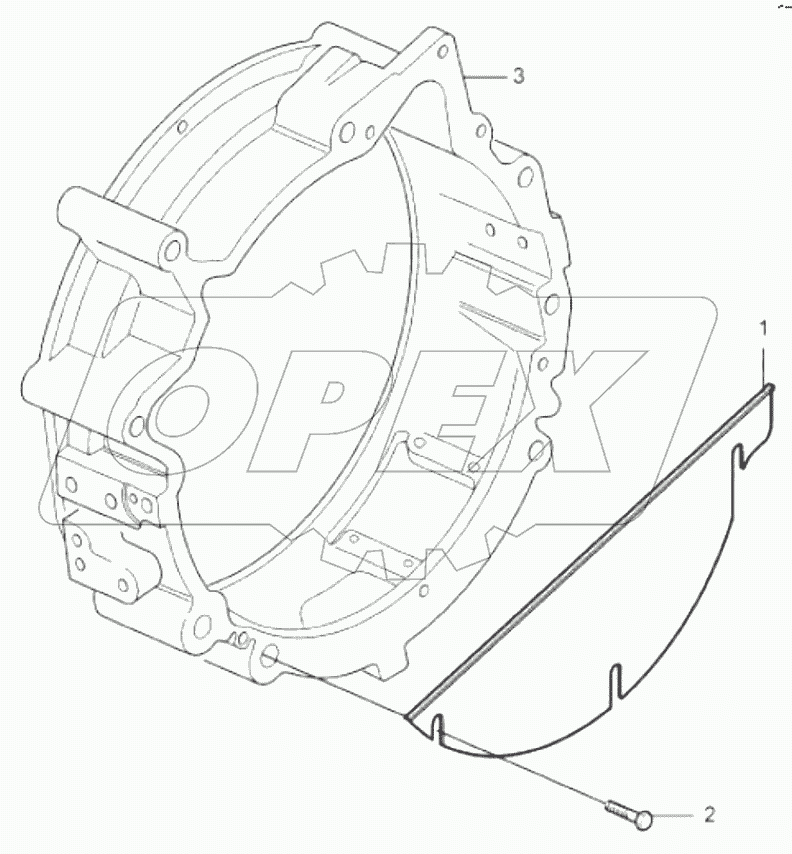  60139188 Plaque, couvercle, logement du volant