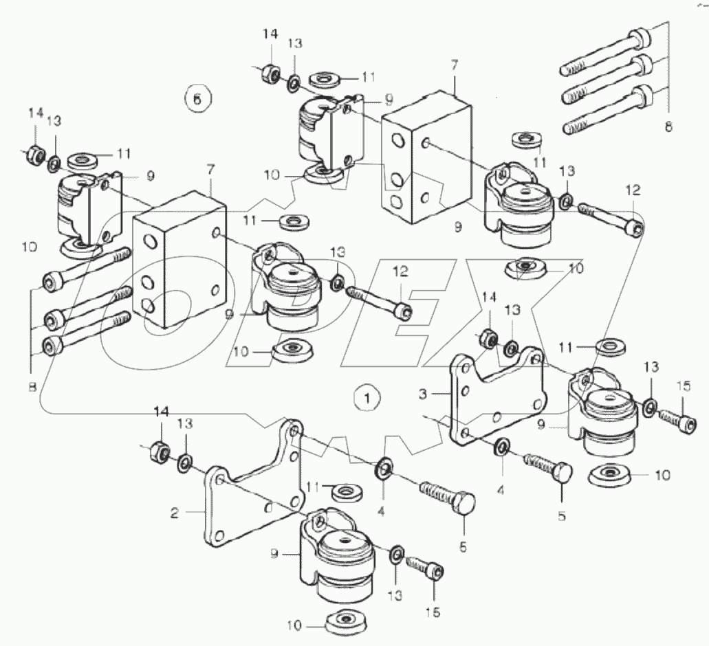  60138616 Suspension, flexible, moteur