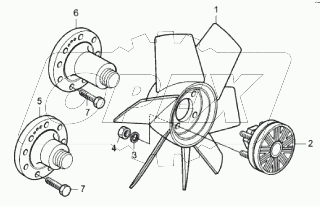  60139209 Connector, clutch flange, fan shaft