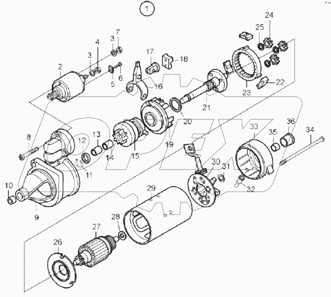  60138775 Components, starter motor
