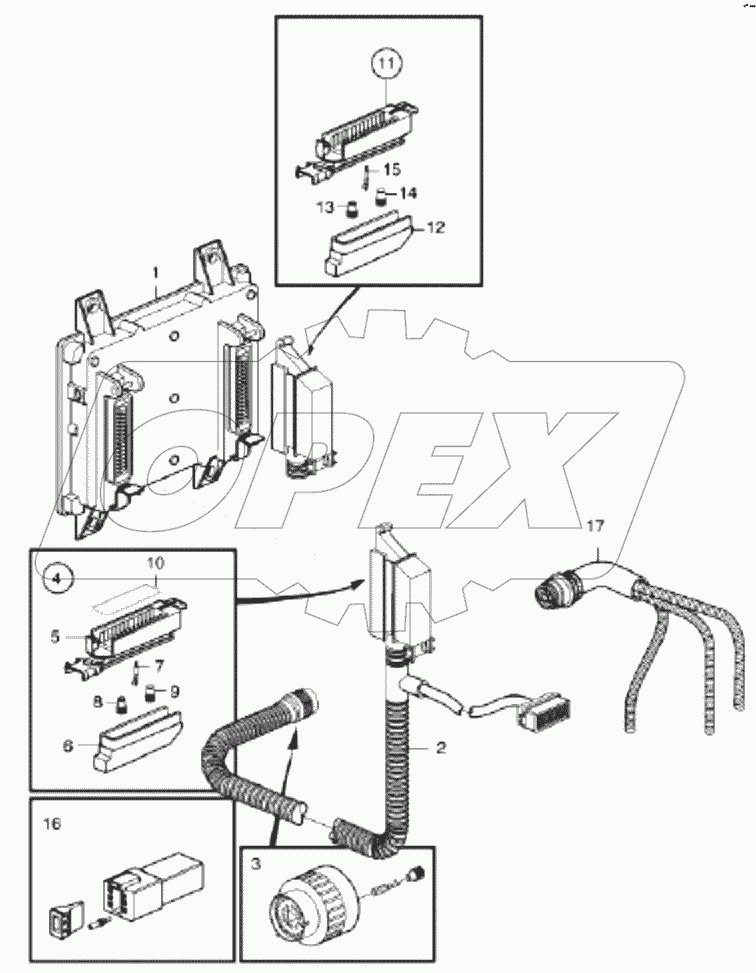  60140386 Unit, control and cable, connection