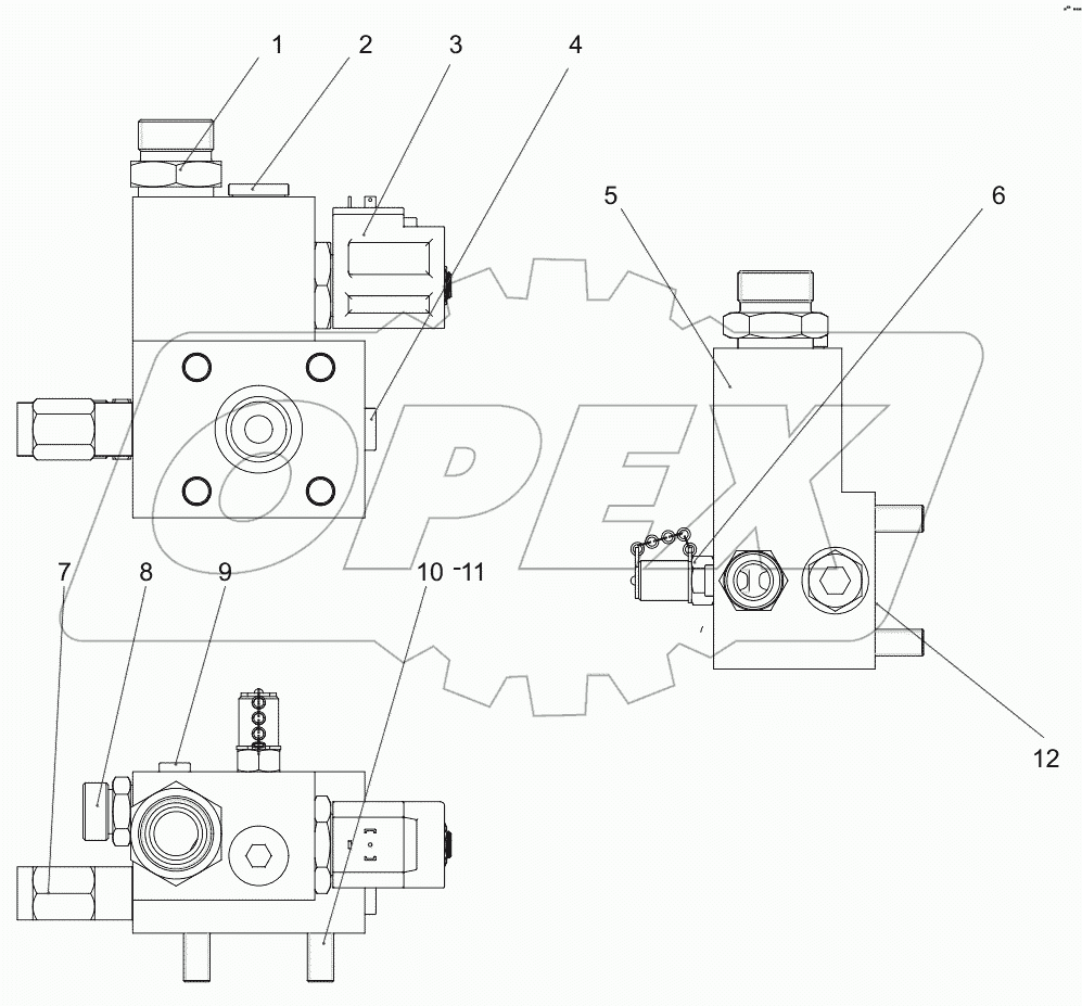  13823008 Right lifting valve group