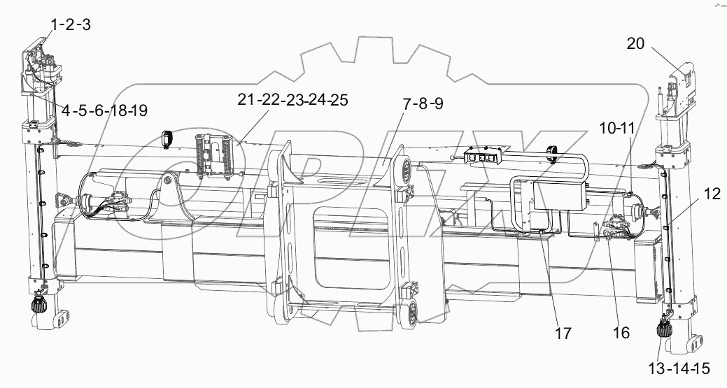 13823458 Spreader fixation assembly