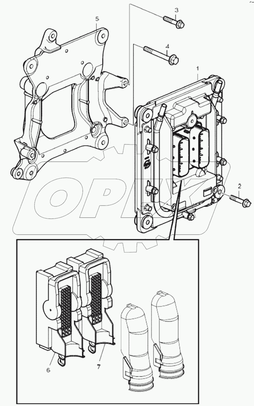  160102080017B025 Control Unit bracket, ECU