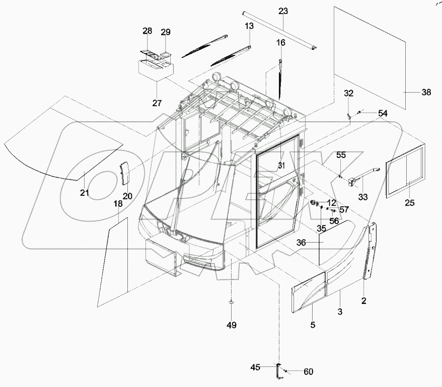  12373629 Sub-body, cab, container handler