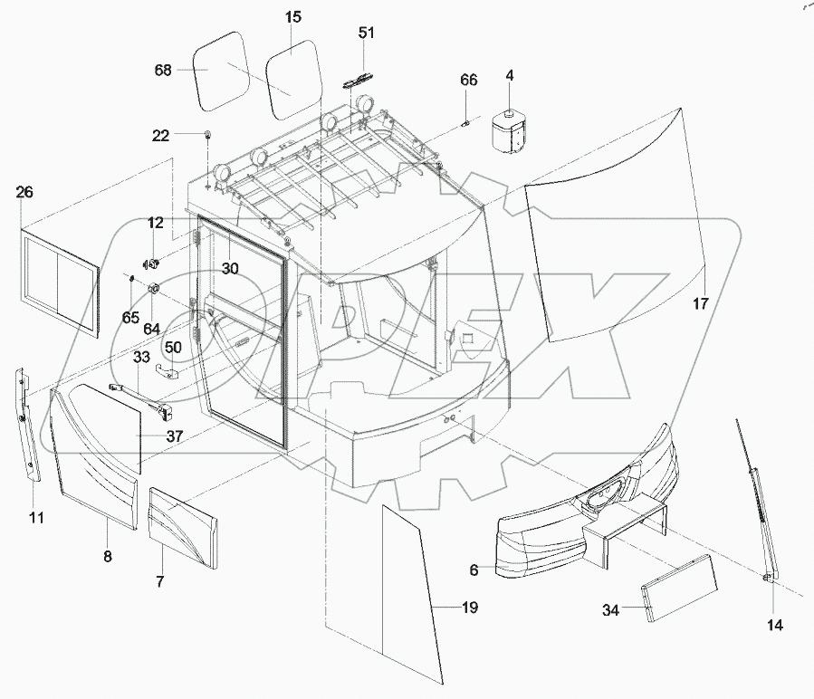  12373629 Sub-body, cab, container handler