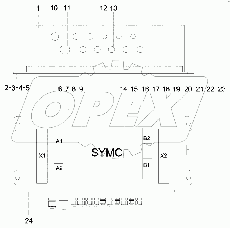  A810201052901 Assembly, control box, spreader