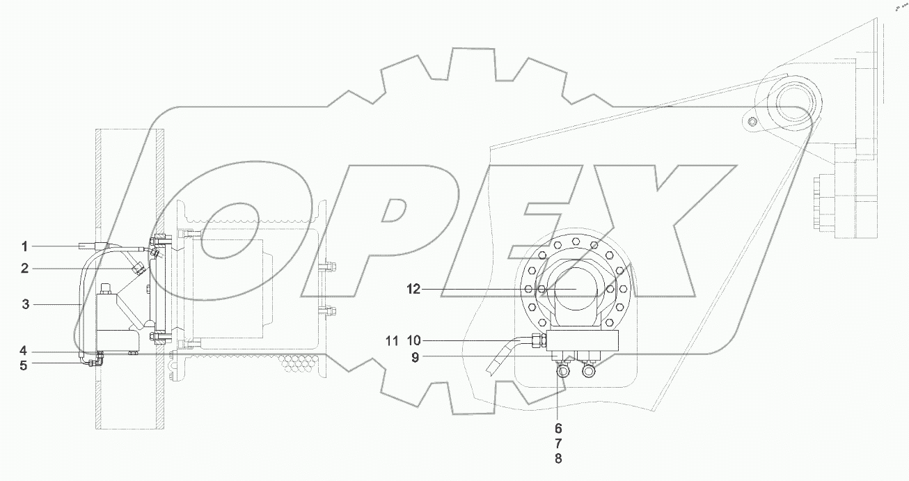  11774952 Motor, auxiliary winch