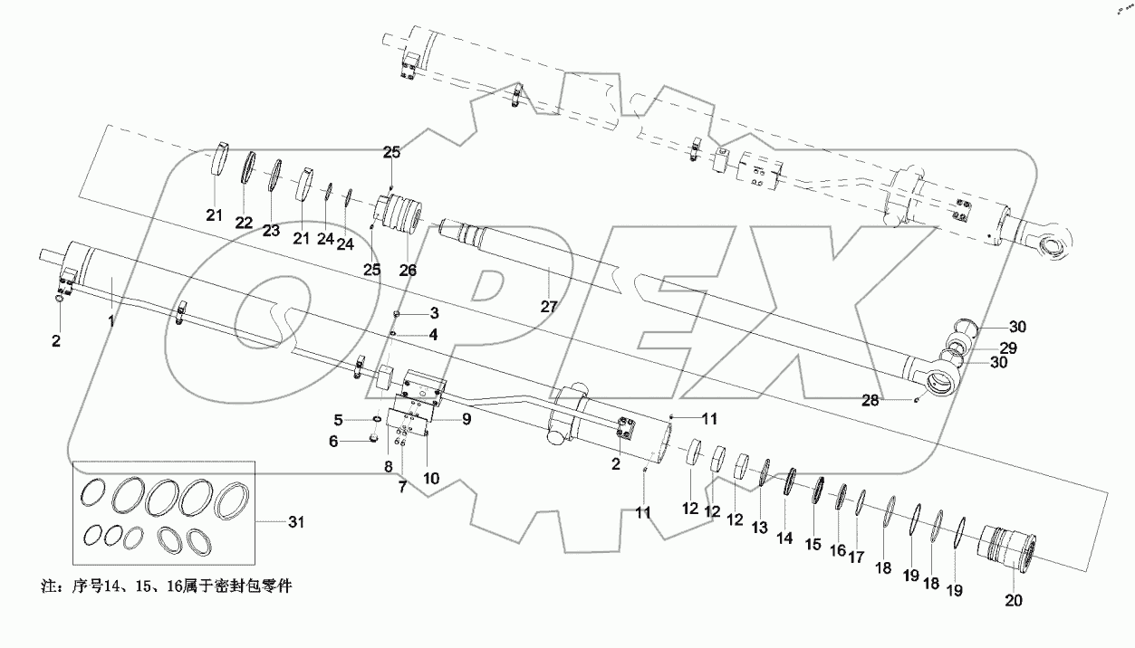  A870100700011 Crowd cylinder