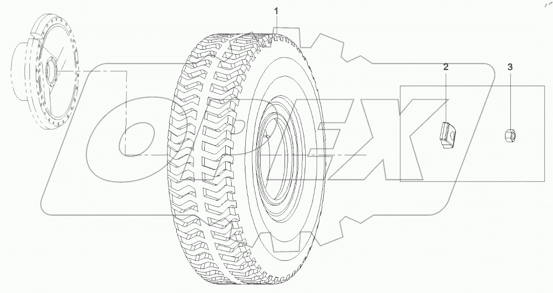  11605564 Front wheel assembly
