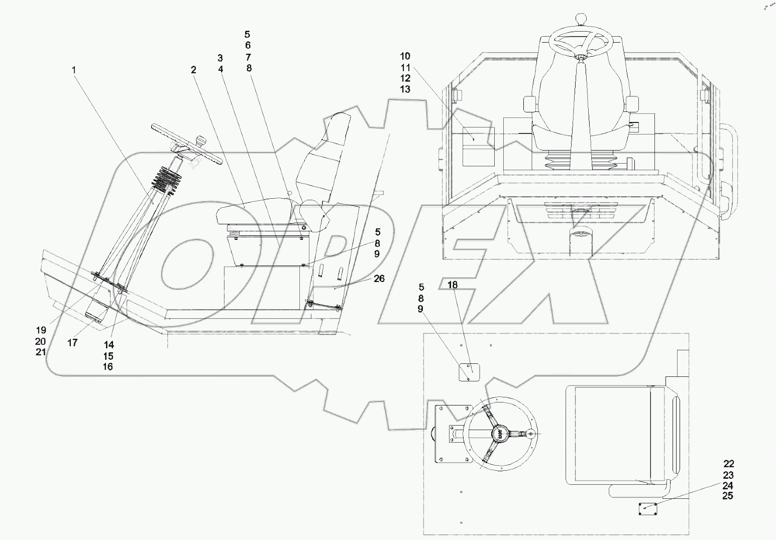  14186321 Seat Instrument panel assembly