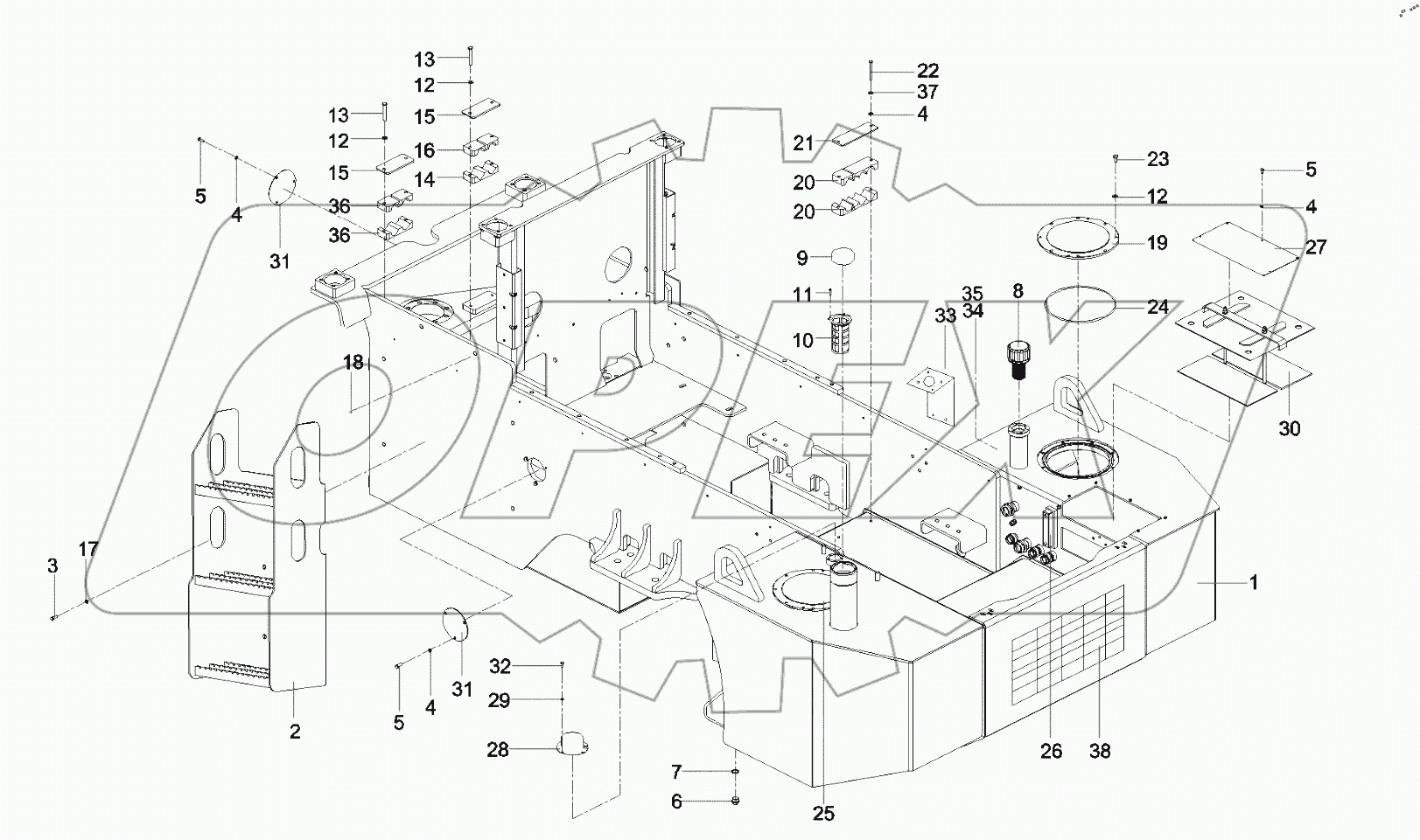  14124589 Rear carriage assembly