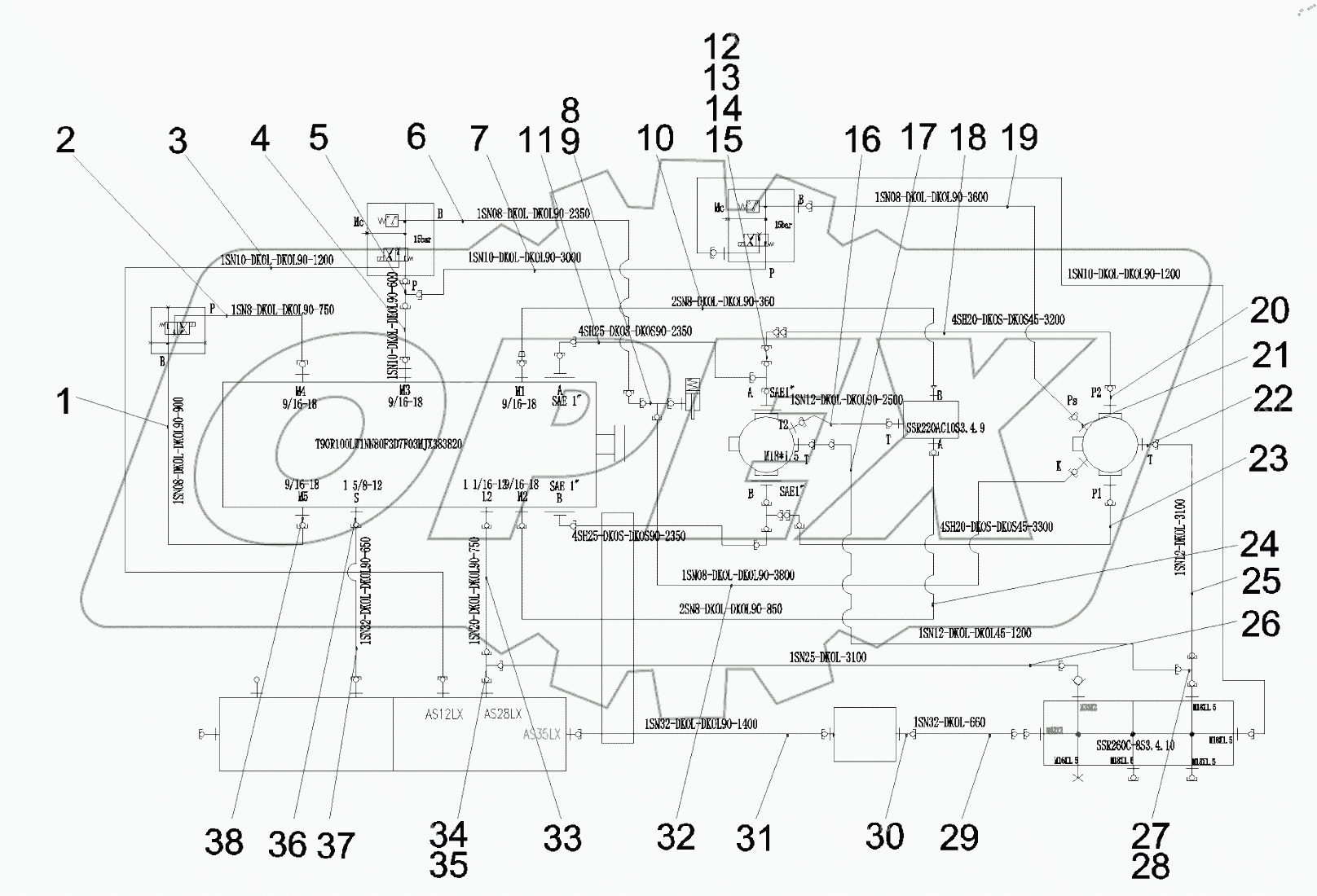  14461486 Traveling hydraulic system