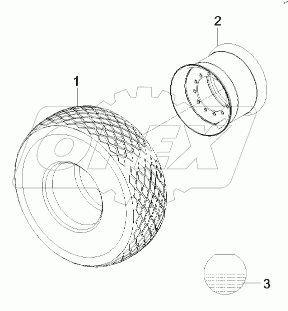  13230780 Tire & Wheel Rim Assembly