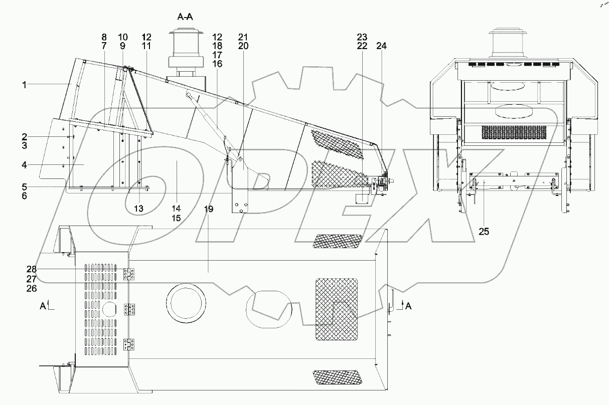 13704030 Covering parts assembly