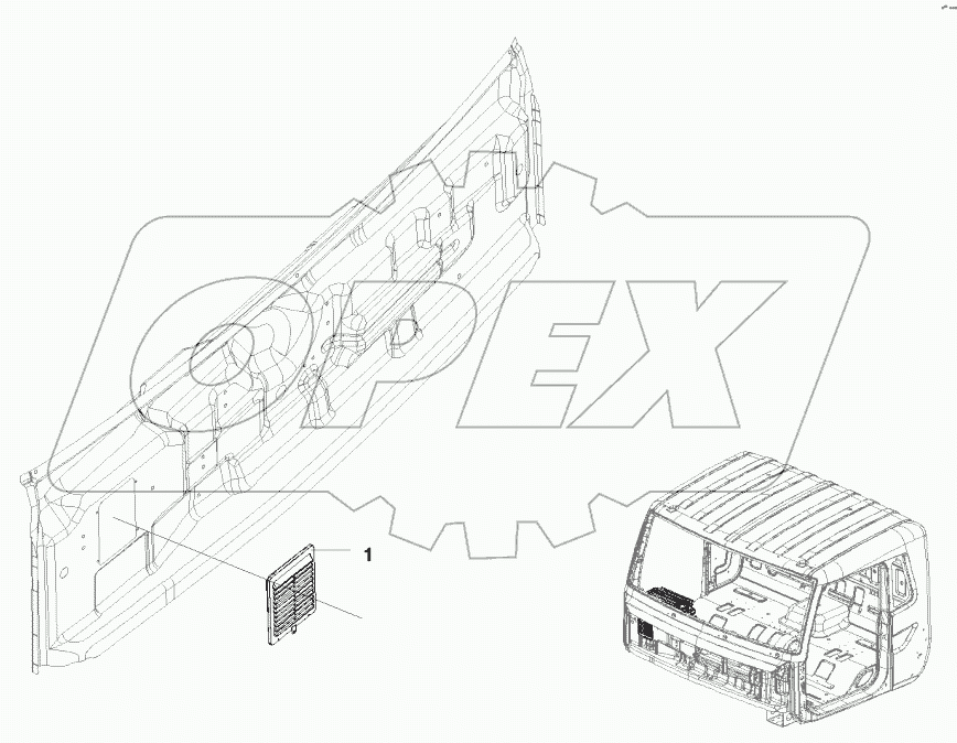  12938866 Air conditioning system, wide cab