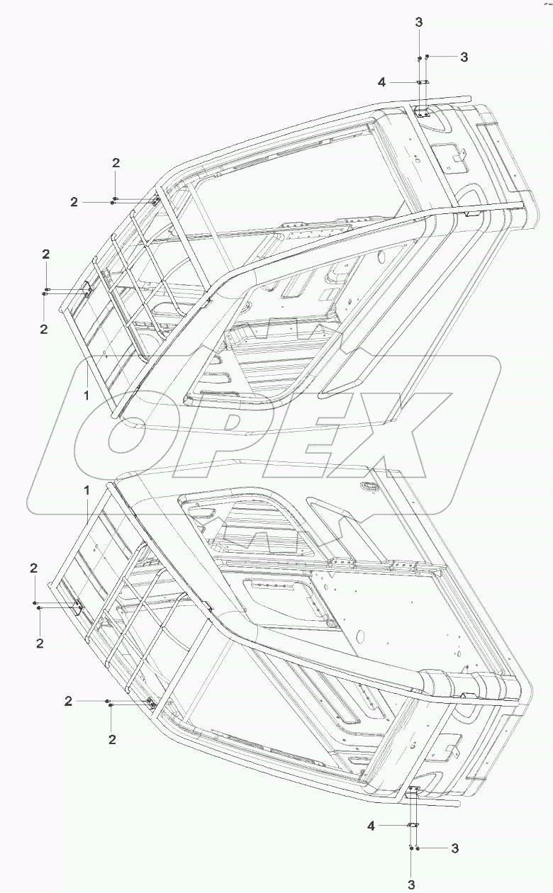  12938928 Narrow upper handrail assembly