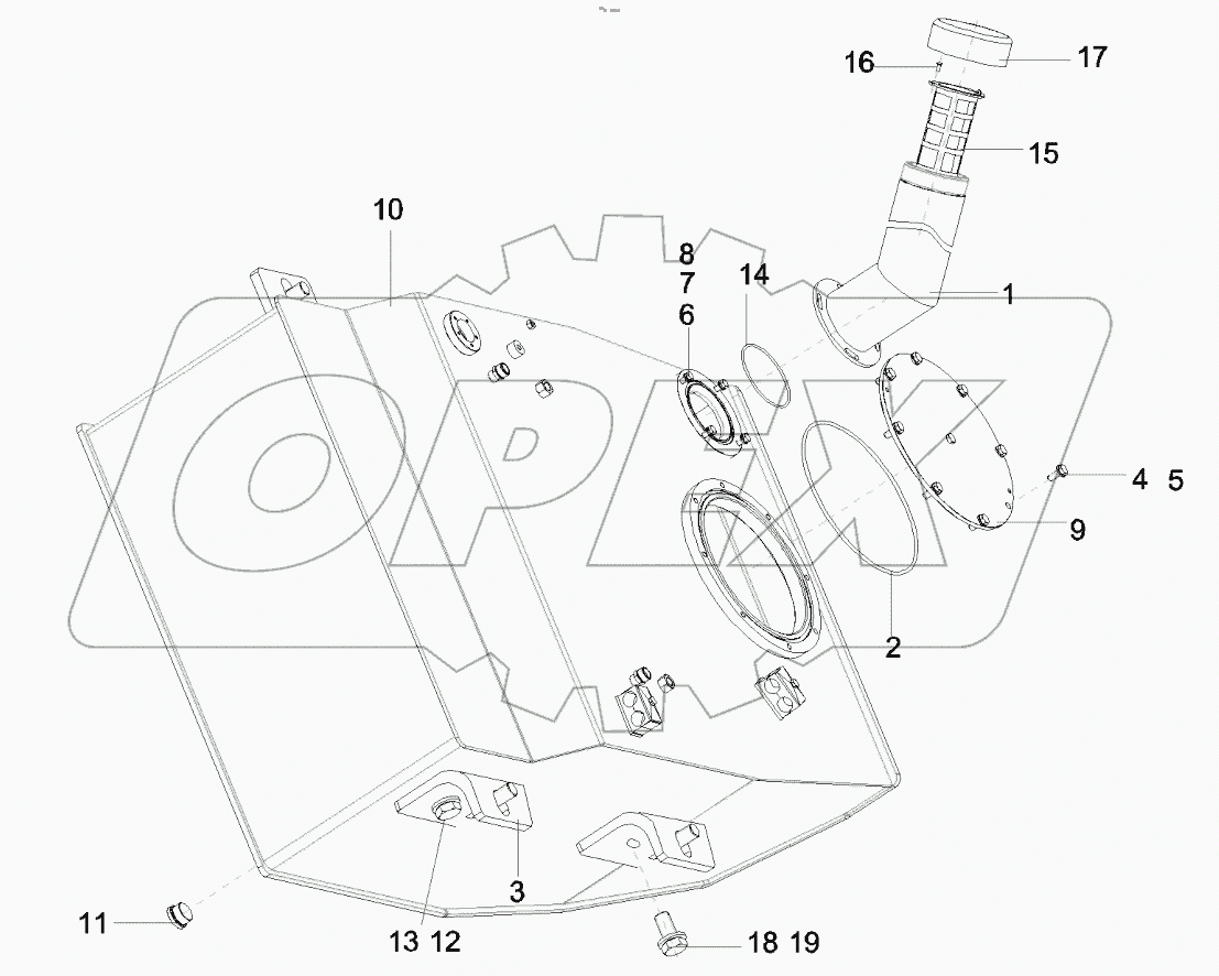  14049876 Fuel tank body STG180C-8.28B