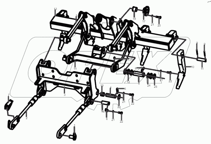 13633232 Scarifier main body (5-tooth)