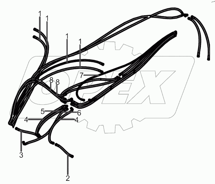  14354355 Pipeline, hydraulic system, work implement