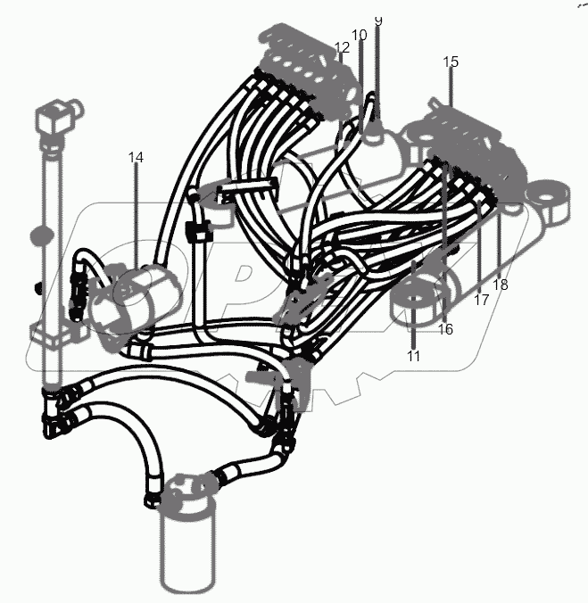  14354355 Pipeline, hydraulic system, work implement