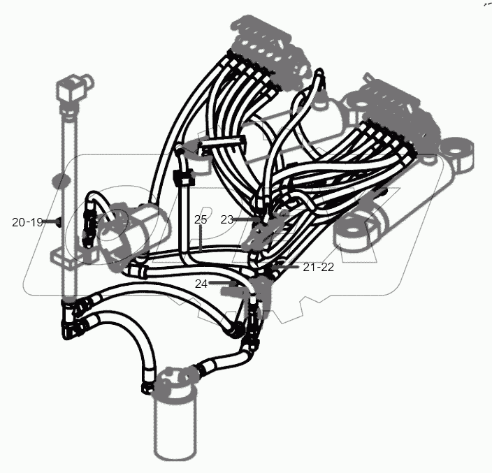  14354355 Pipeline, hydraulic system, work implement