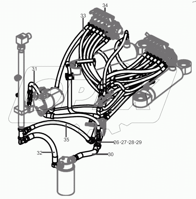  14354355 Pipeline, hydraulic system, work implement