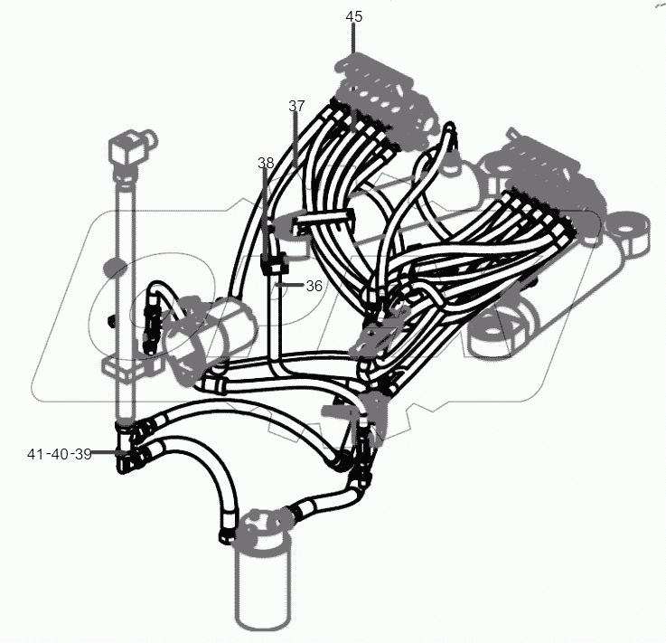  14354355 Pipeline, hydraulic system, work implement