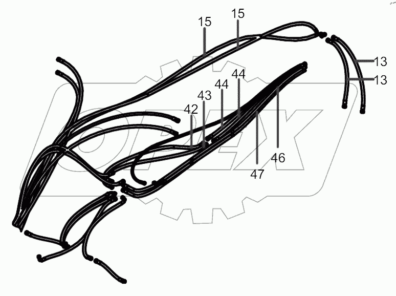  14354355 Pipeline, hydraulic system, work implement