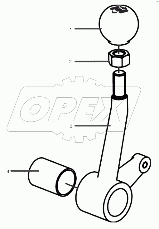  14125610 Front wheel lean Control Lever