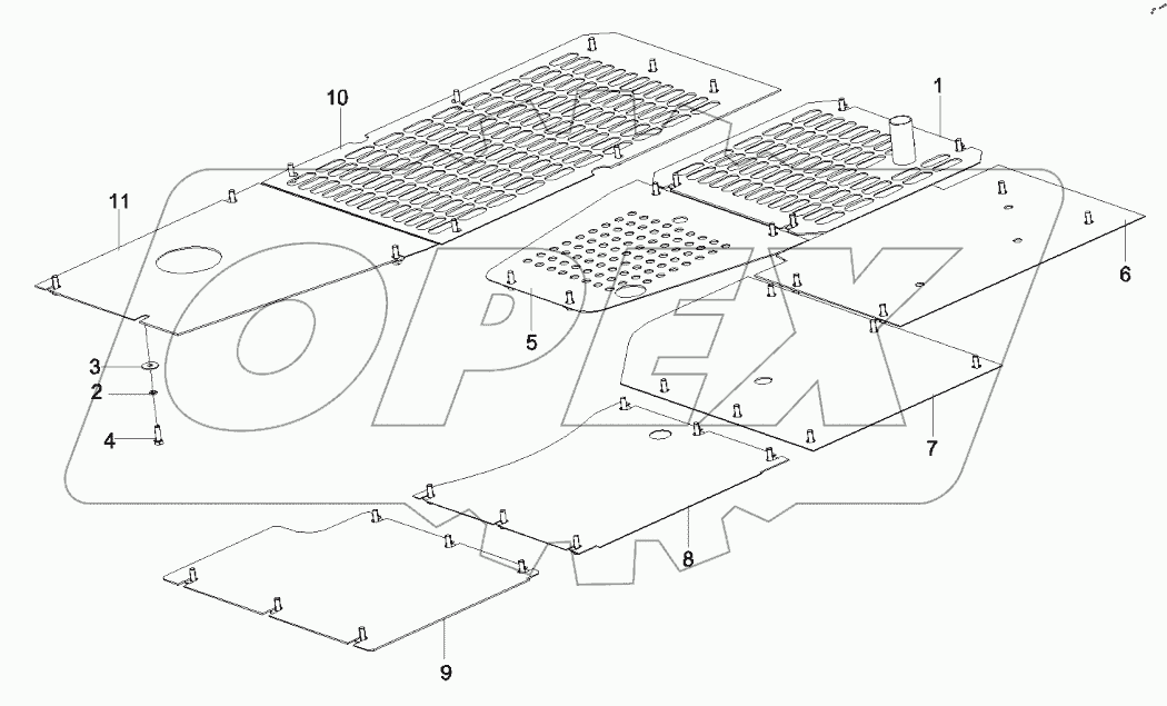  General assembly of bottom sealing board