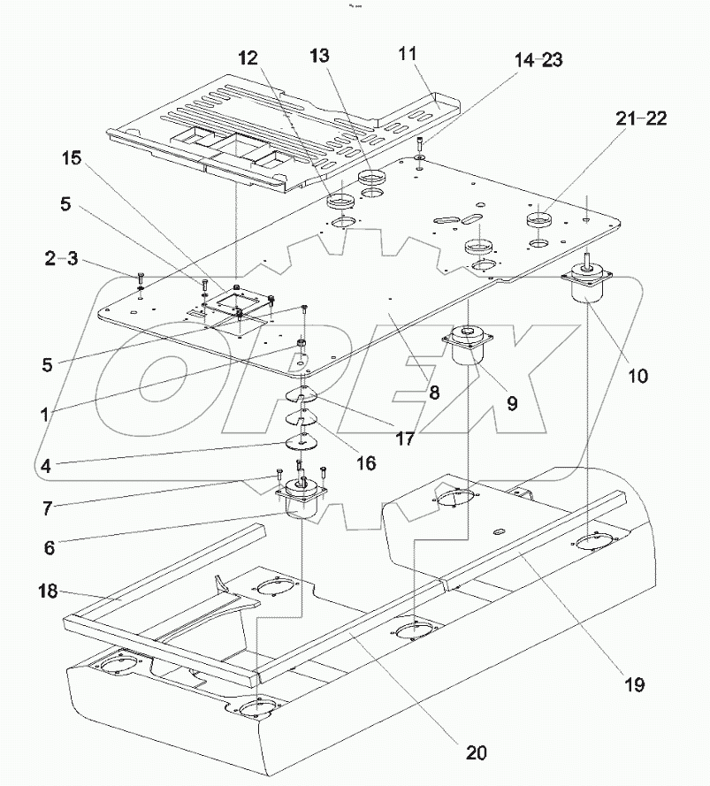  10437915 Support, bottom plate