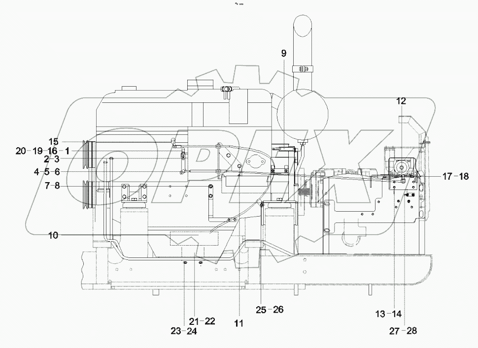  13585283 Control mechanism of throttle SY215C9M2K
