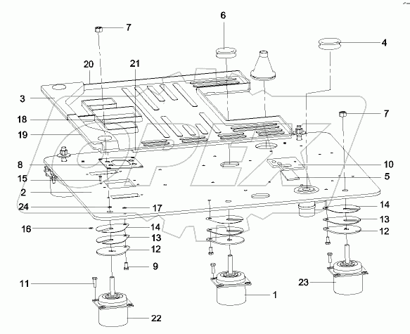 12037206 Support, bottom plate