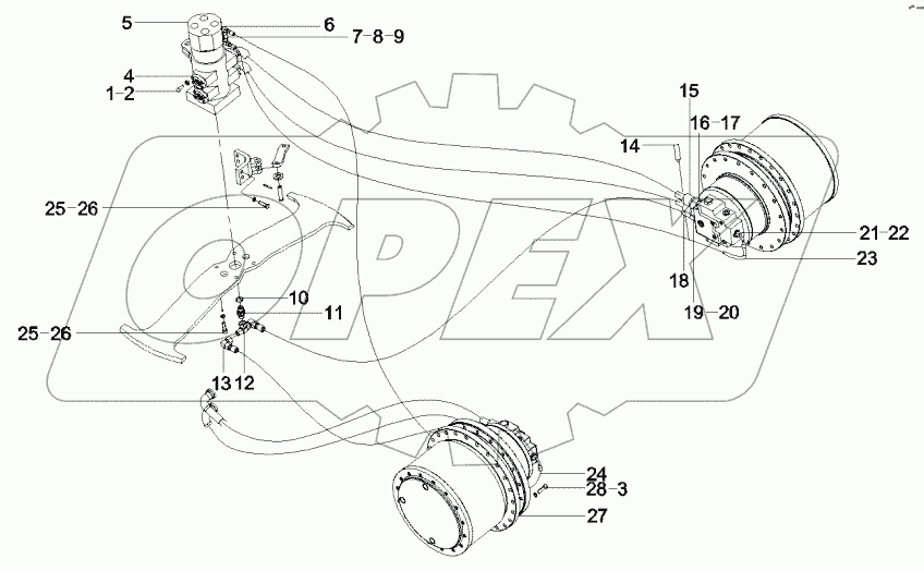  11172918 Pipeline, hydraulic, lower frame AS