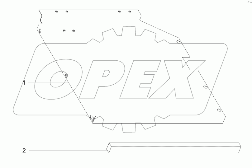  A810502012250 Left middle baffle