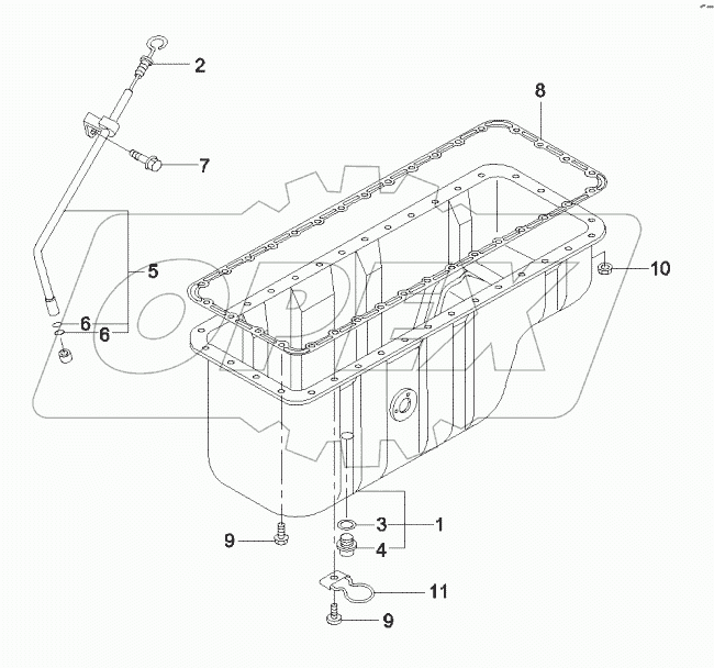  60046520 Oil pan and dipstick