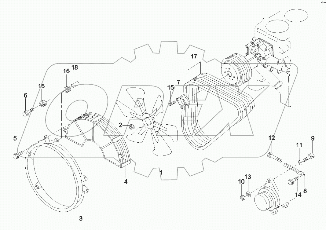  60046522 Fan and belt