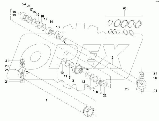  60117473 Cylinder, bucket