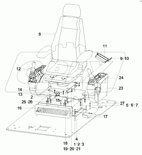  12790534 Seat and control console