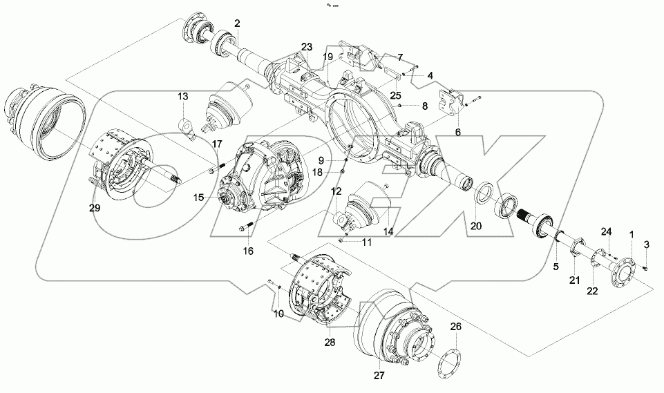  60048436 Rear axle GP