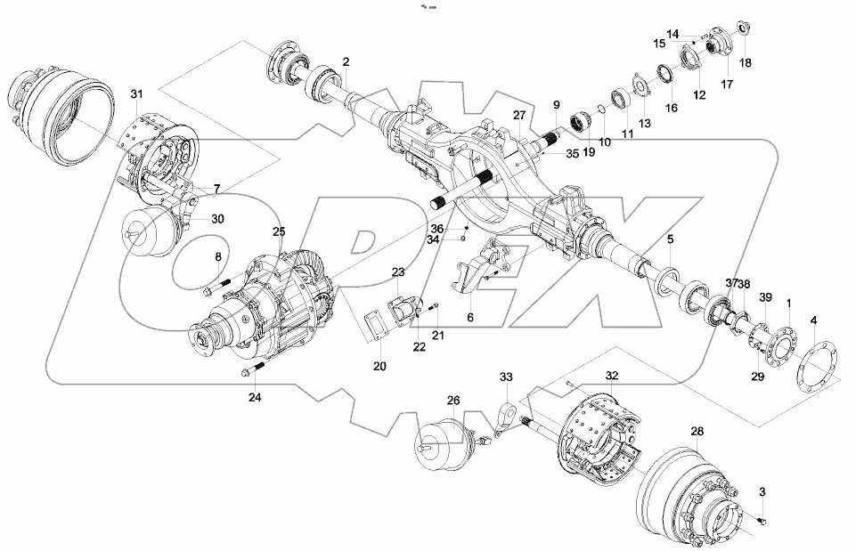  60048437 Axle GP, middle