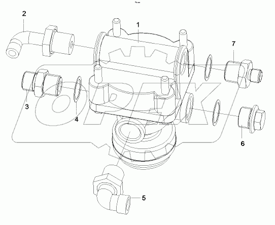  10138265 Valve, differential, axle, rear, with adaptor
